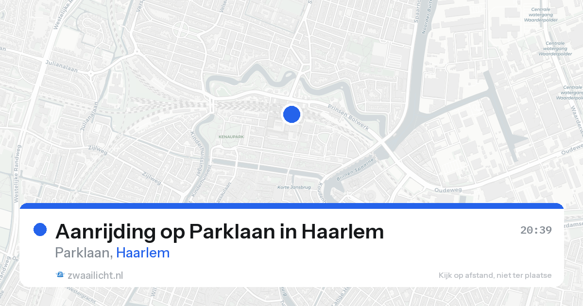 Aanrijding op Parklaan in Haarlem — 15 aug 2026