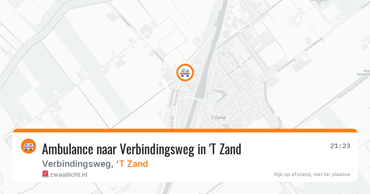 Ambulance naar Verbindingsweg in 'T Zand — 13 aug 2026