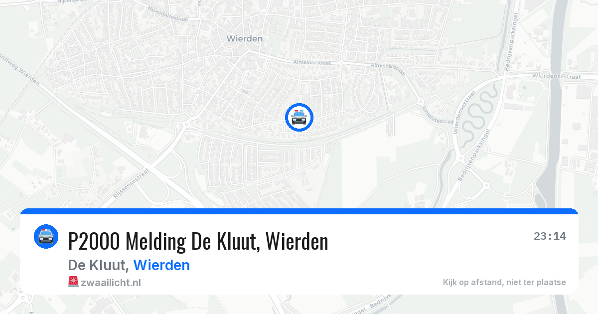 P2000 Melding De Kluut, Wierden — 8 apr 2026