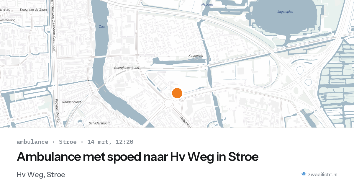 Ambulance met spoed naar Hv Weg in Stroe — 14 mrt 2026