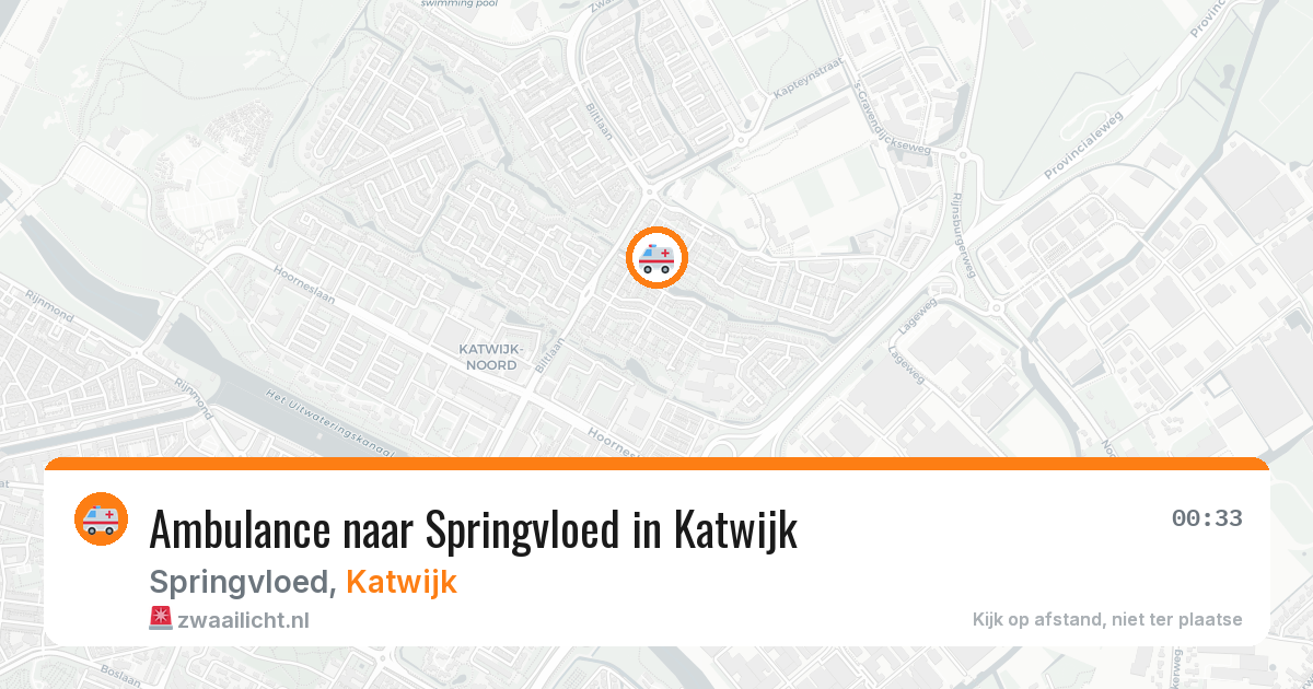 Ambulance naar Springvloed in Katwijk — 25 jan 2026