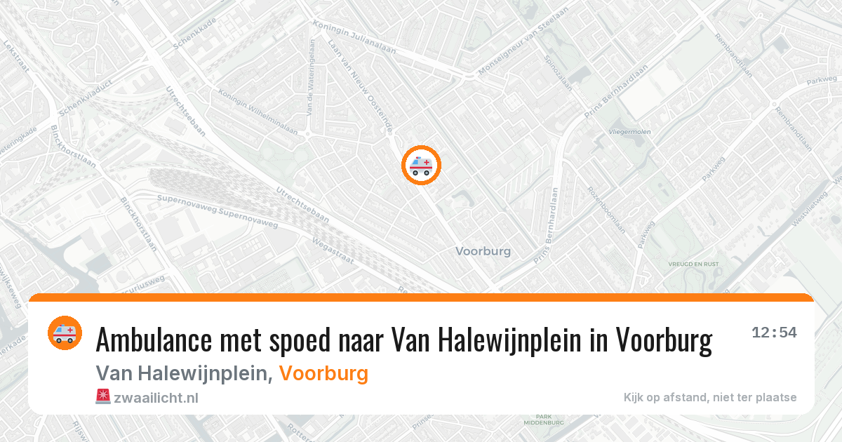 Ambulance met spoed naar Van Halewijnplein in Voorburg — 10 jun 2026