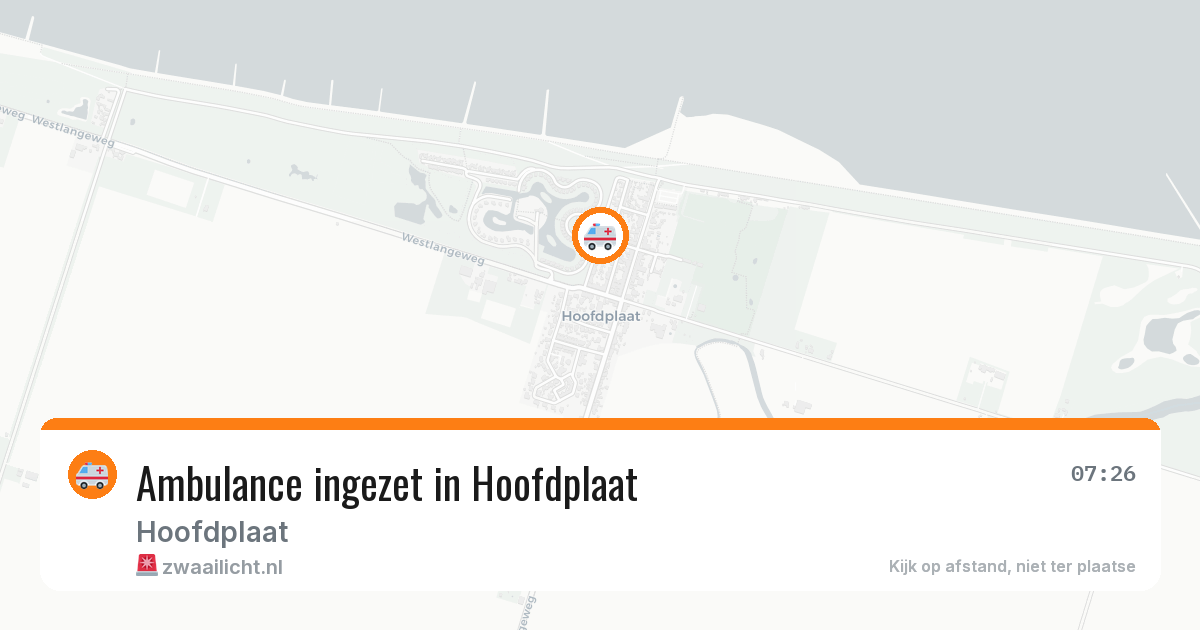 Ambulance ingezet in Hoofdplaat — 31 jul 2026