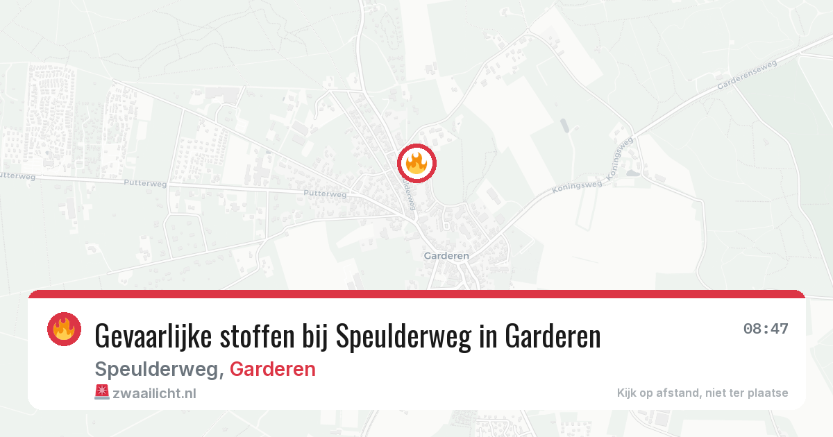 Gevaarlijke stoffen bij Speulderweg in Garderen — 12 jun 2026