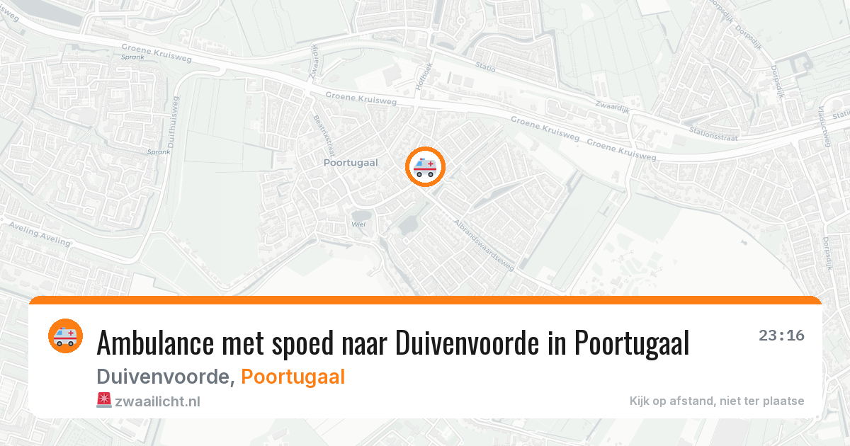 Ambulance met spoed naar Duivenvoorde in Poortugaal — 26 jun 2026
