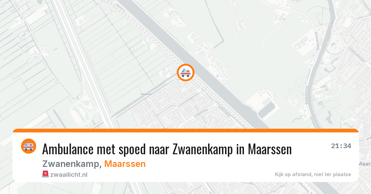 Ambulance met spoed naar Zwanenkamp in Maarssen — 8 jun 2026