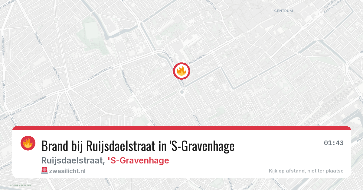 Brand bij Ruijsdaelstraat in 'S-Gravenhage — 7 mei 2026