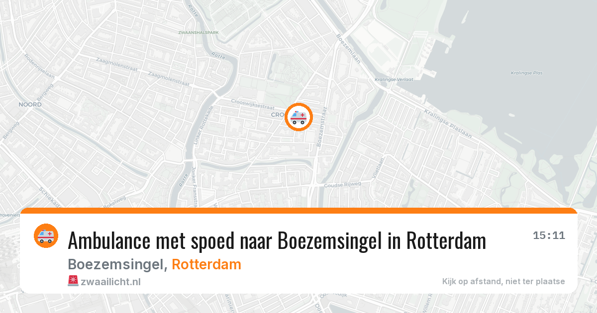 Ambulance met spoed naar Boezemsingel in Rotterdam — 12 aug 2026