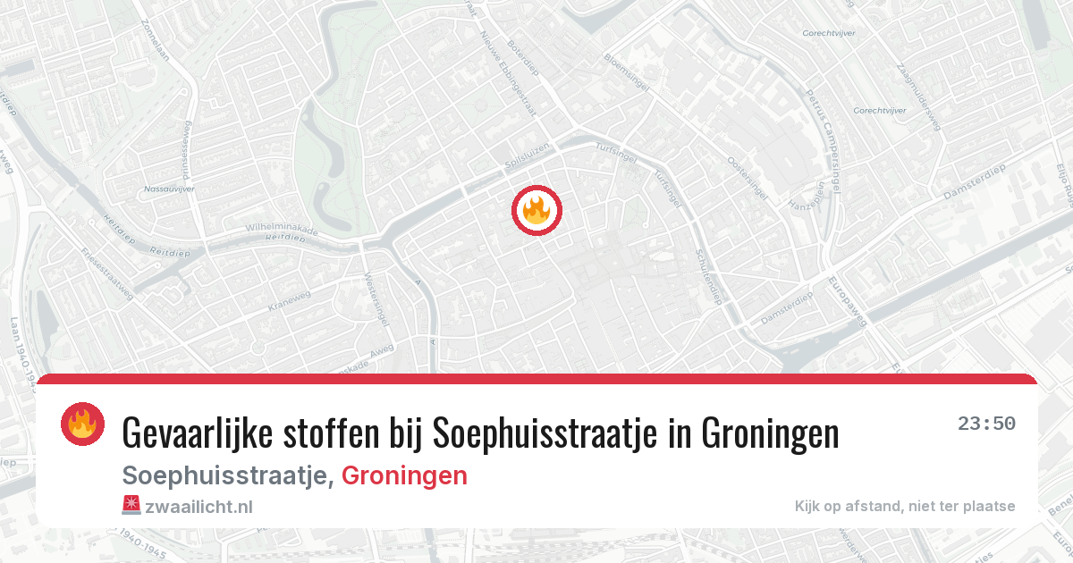 Gevaarlijke stoffen bij Soephuisstraatje in Groningen — 17 jul 2026