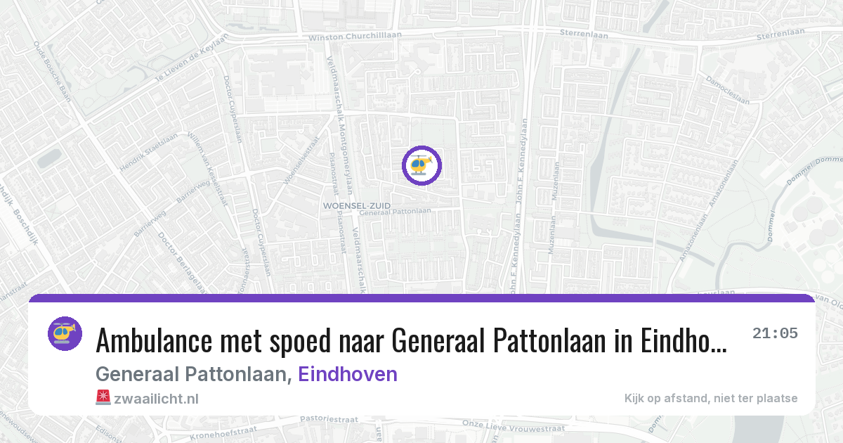 Ambulance met spoed naar Generaal Pattonlaan in Eindhoven — 26 jun 2026