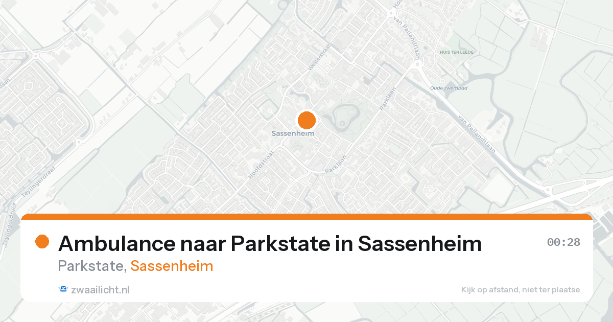 Ambulance naar Parkstate in Sassenheim — 24 aug 2026