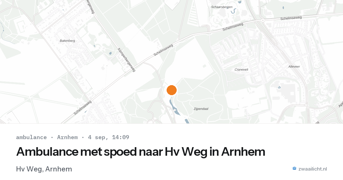 Ambulance met spoed naar Hv Weg in Arnhem — 4 sep 2026
