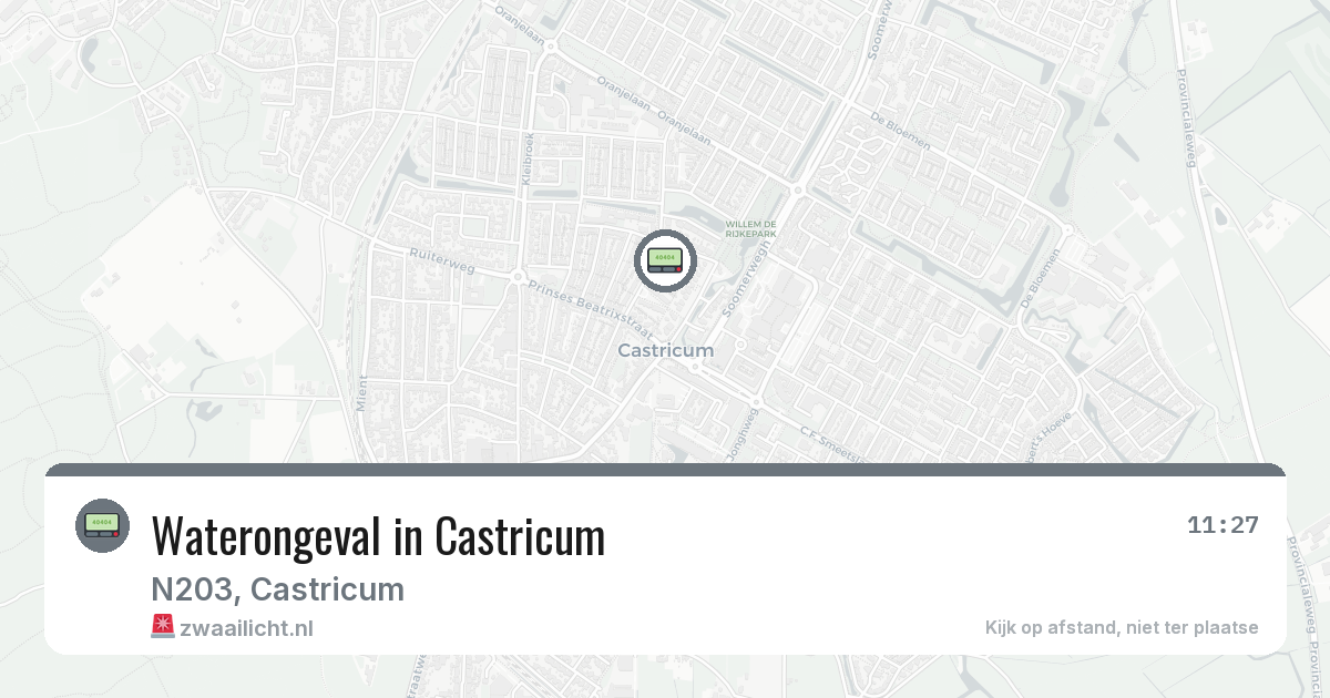 Waterongeval in Castricum — 14 feb 2026