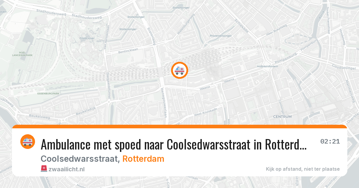 Ambulance met spoed naar Coolsedwarsstraat in Rotterdam — 14 mei 2026