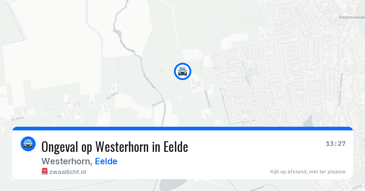 Ongeval op Westerhorn in Eelde — 10 mei 2026