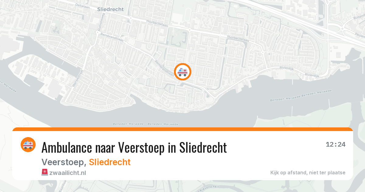 Ambulance naar Veerstoep in Sliedrecht — 31 mei 2026
