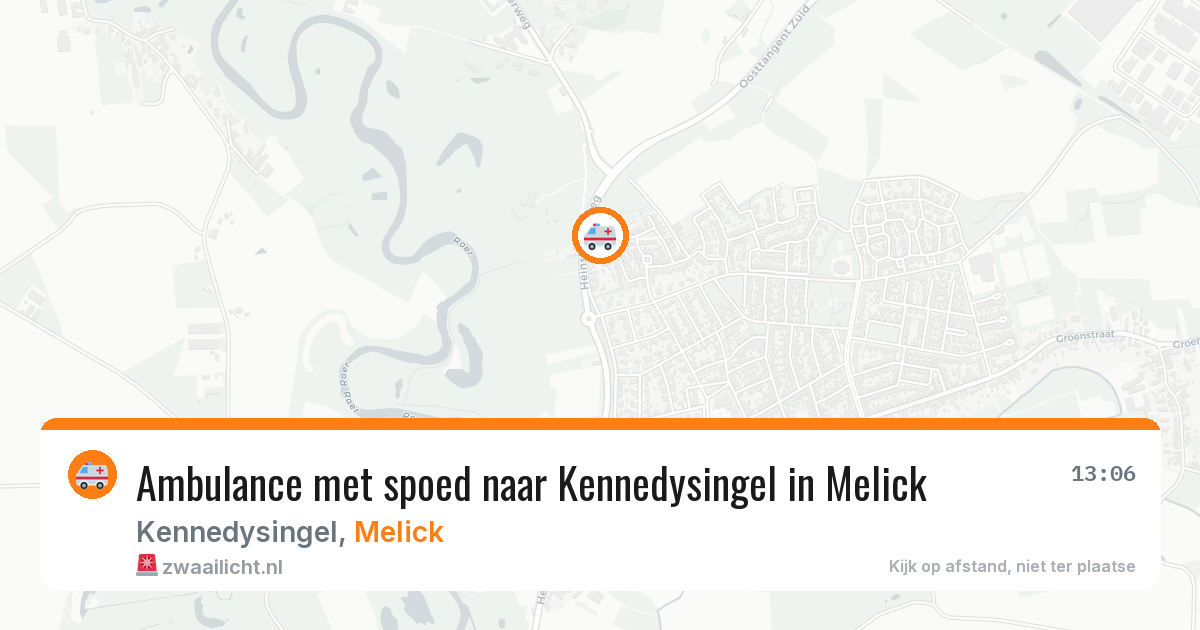Ambulance met spoed naar Kennedysingel in Melick — 11 apr 2026