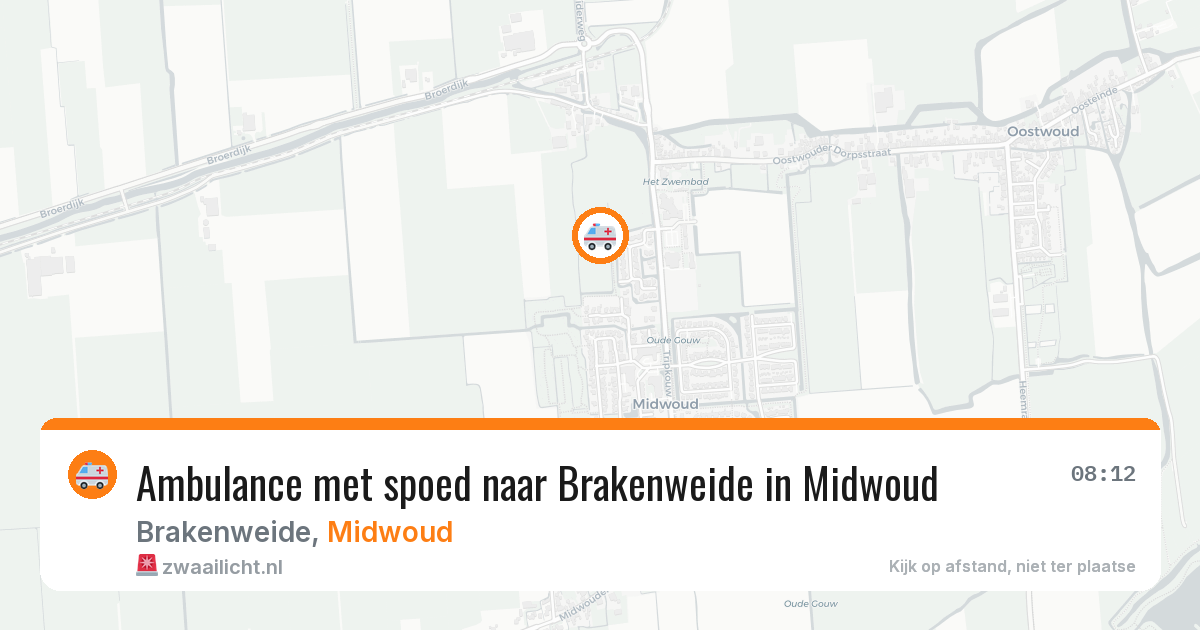 Ambulance met spoed naar Brakenweide in Midwoud — 24 mei 2026