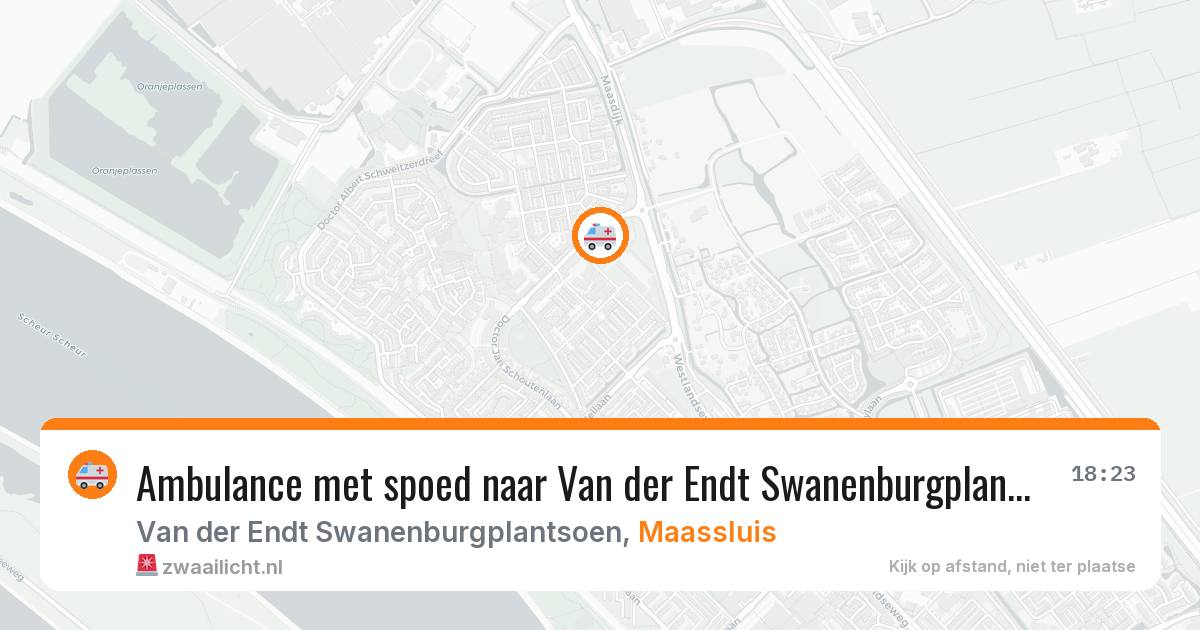Ambulance met spoed naar Van der Endt Swanenburgplantsoen in Maassluis — 28 mrt 2026