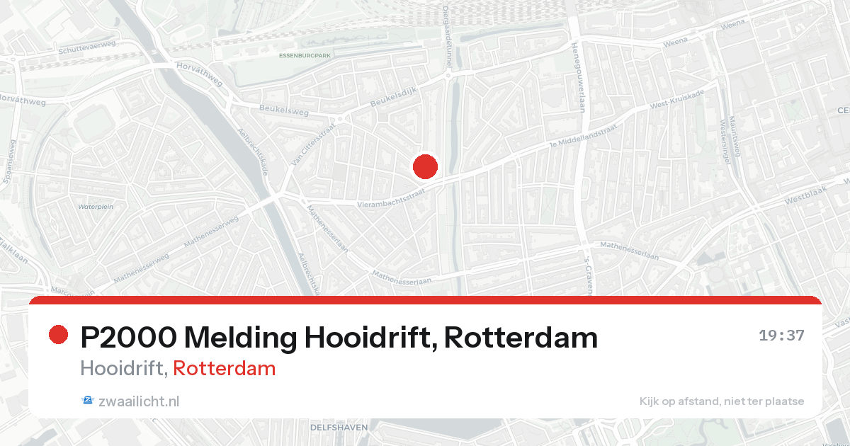 P2000 Melding Hooidrift, Rotterdam — 31 jan 2026