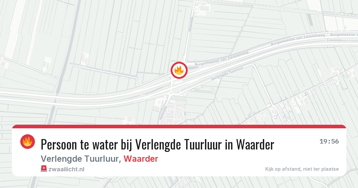 Persoon te water bij Verlengde Tuurluur in Waarder — 29 mrt 2026