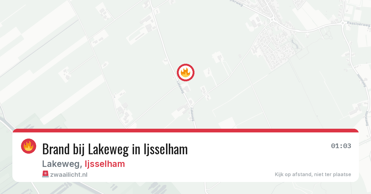Brand bij Lakeweg in Ijsselham — 19 jun 2026