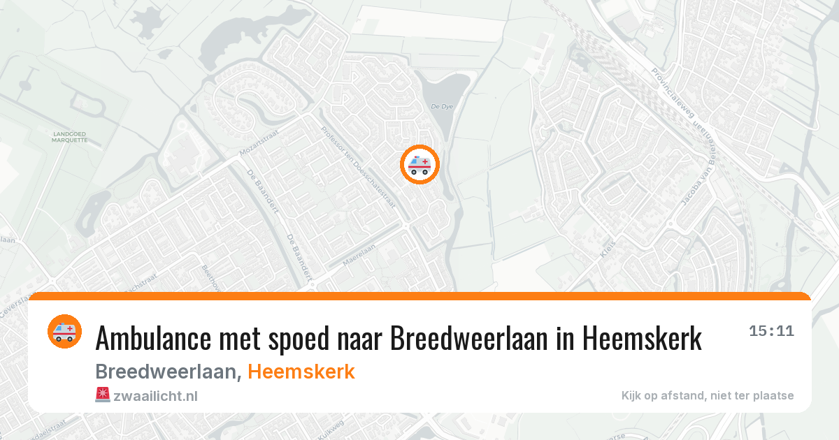 Ambulance met spoed naar Breedweerlaan in Heemskerk — 5 mei 2026