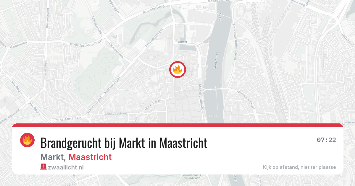 Brandgerucht bij Markt in Maastricht — 7 apr 2026