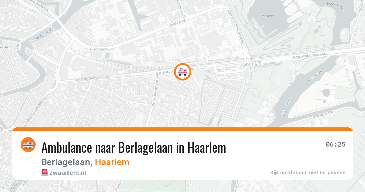 Ambulance naar Berlagelaan in Haarlem — 15 mei 2026