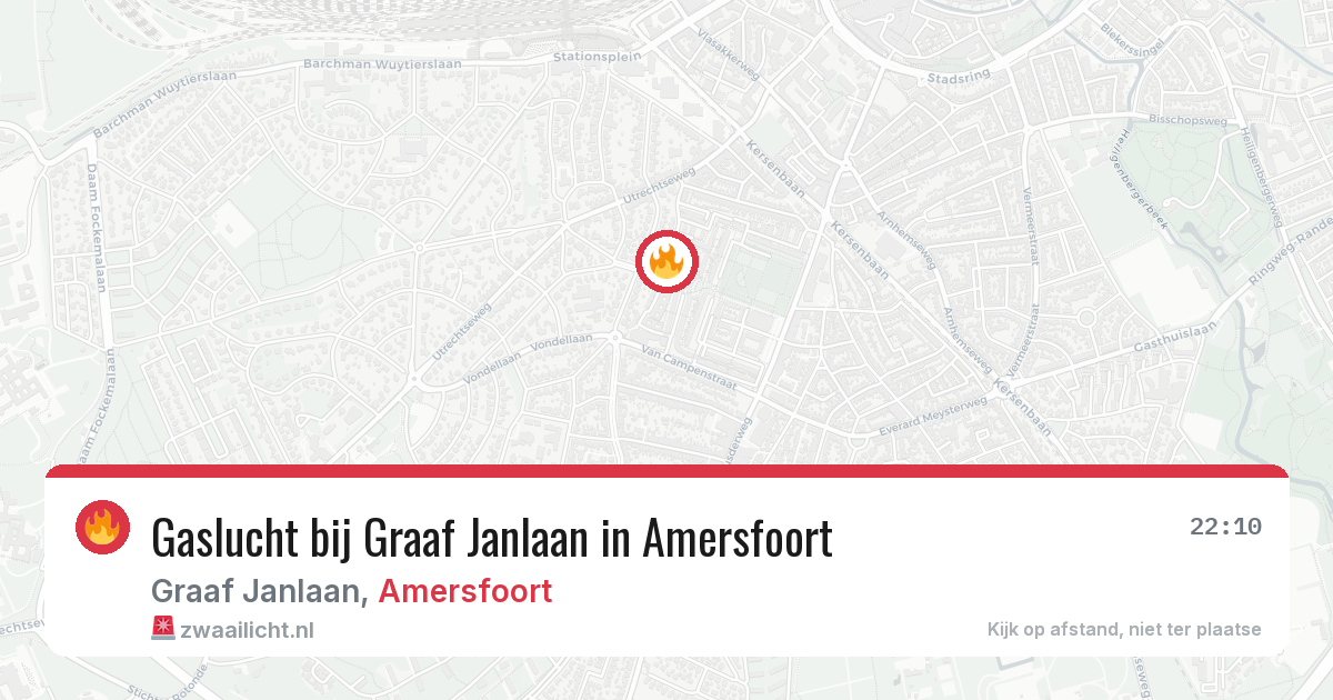 Gaslucht bij Graaf Janlaan in Amersfoort — 1 apr 2026