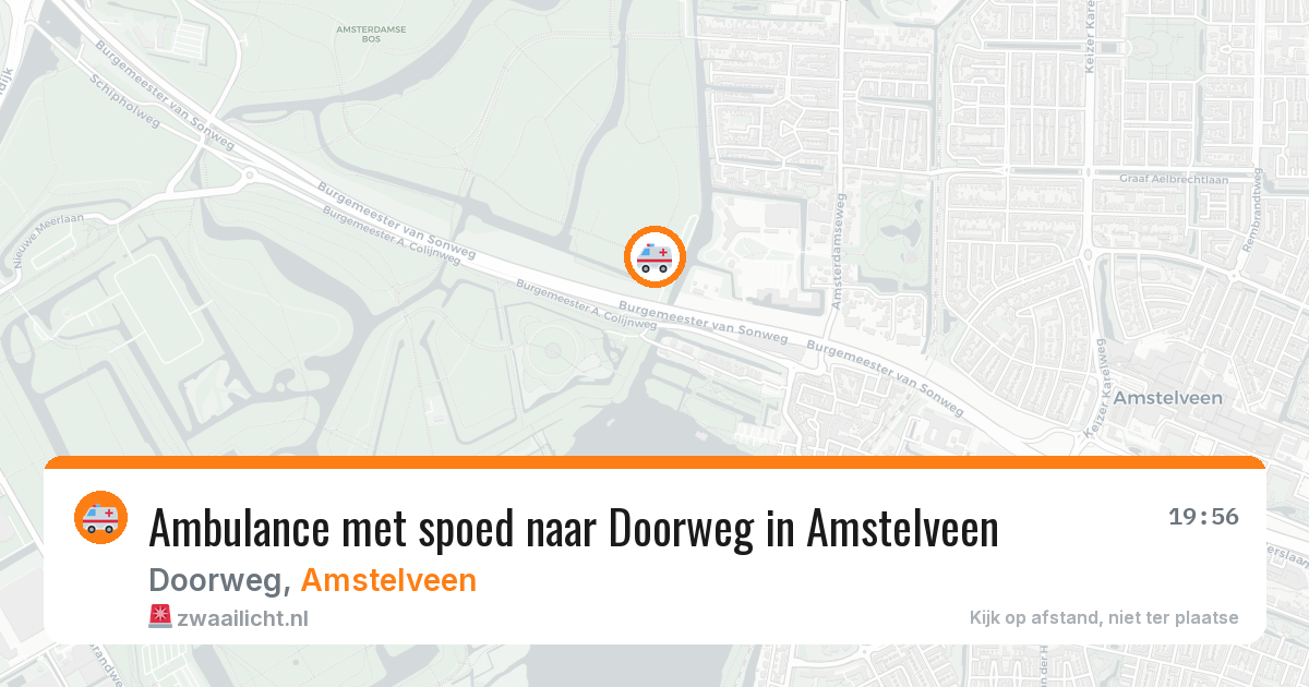 Ambulance met spoed naar Doorweg in Amstelveen — 1 apr 2026