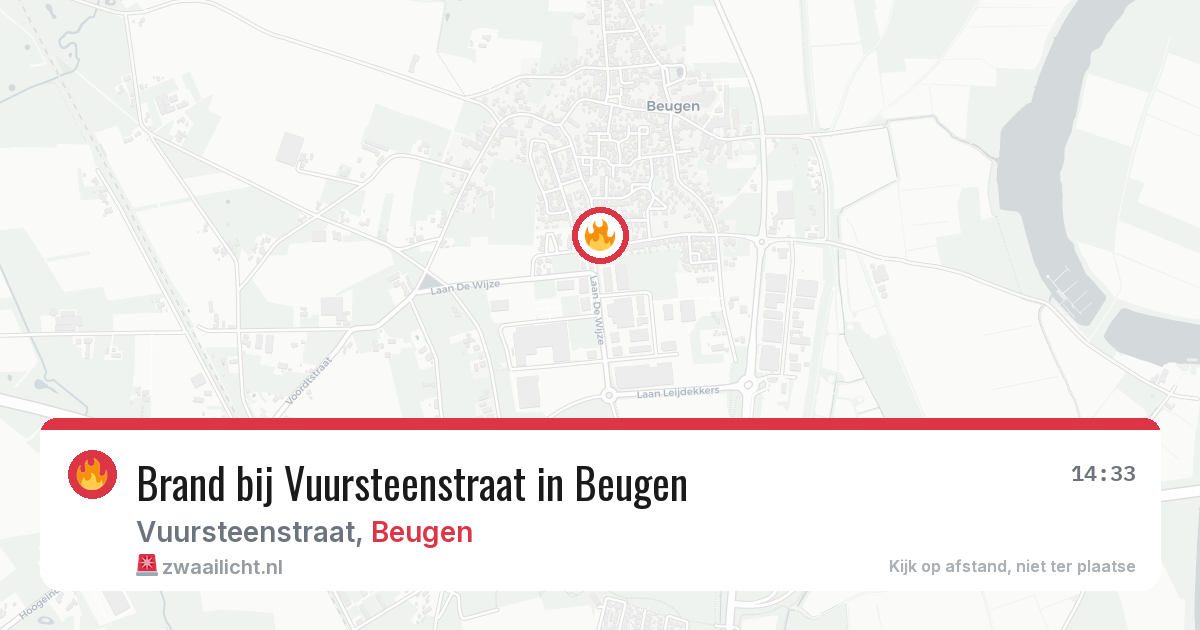 Brand bij Vuursteenstraat in Beugen — 1 aug 2026