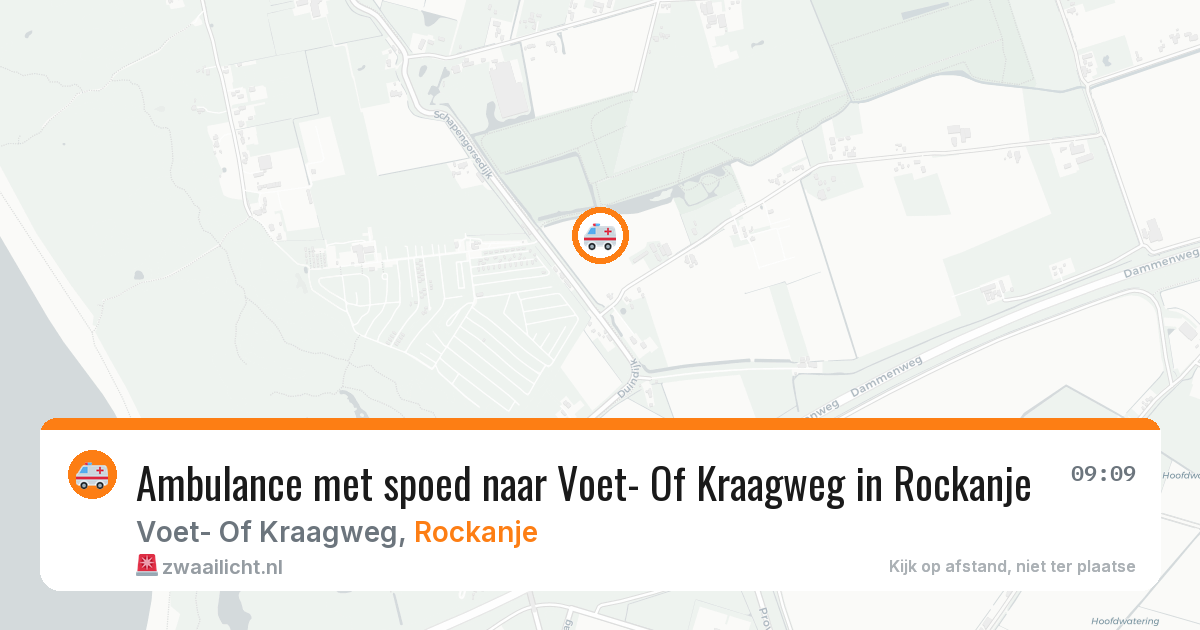 Ambulance met spoed naar Voet- Of Kraagweg in Rockanje — 15 mei 2026