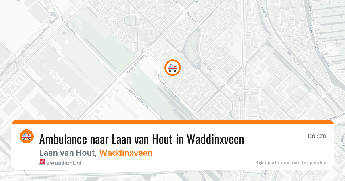 Ambulance naar Laan van Hout in Waddinxveen — 11 aug 2026