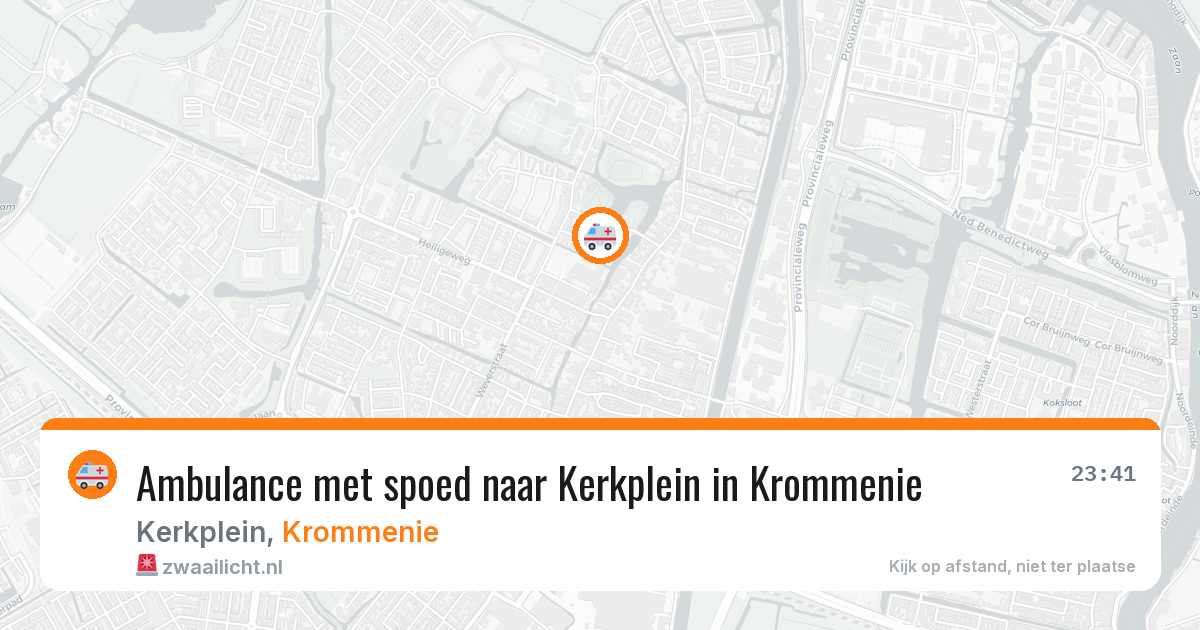 Ambulance met spoed naar Kerkplein in Krommenie — 4 jul 2026
