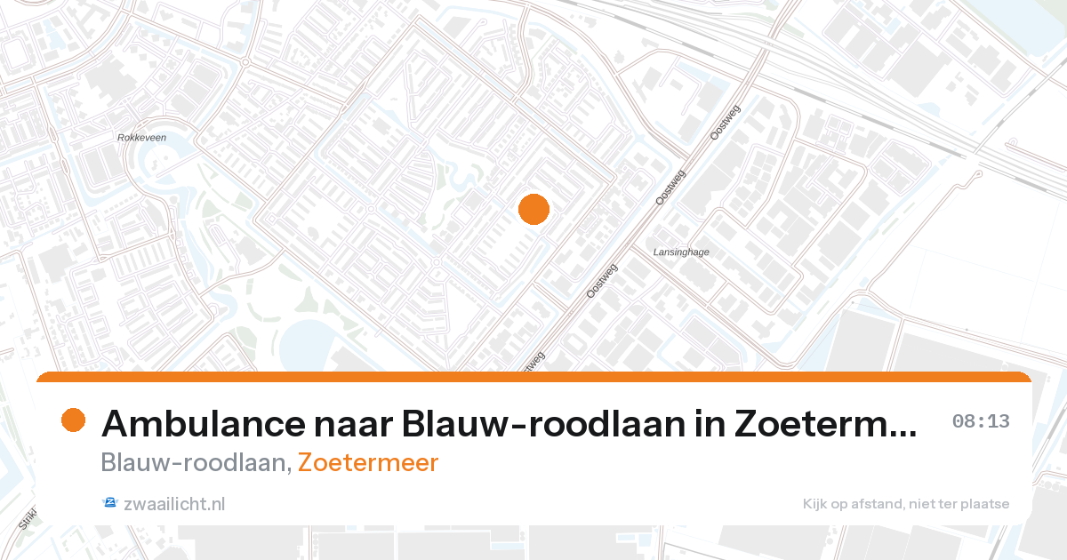 Ambulance naar Blauw-roodlaan in Zoetermeer — 14 aug 2026