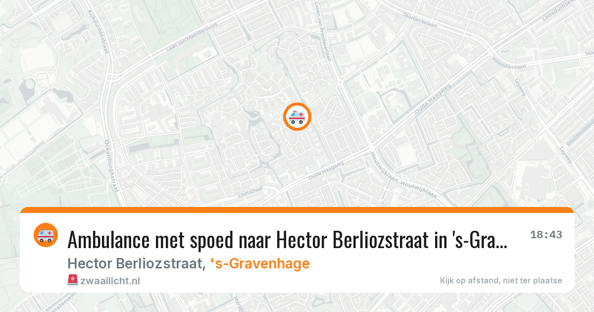 Ambulance met spoed naar Hector Berliozstraat in 's-Gravenhage — 19 feb 2026