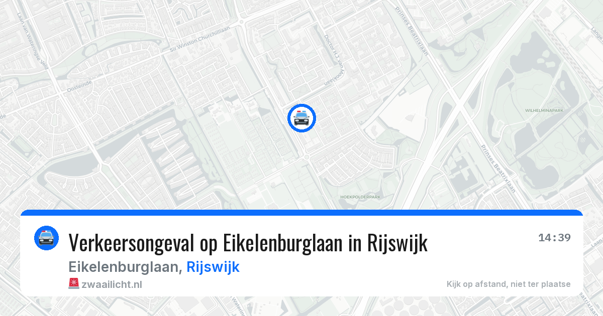 Verkeersongeval op Eikelenburglaan in Rijswijk — 4 jul 2026