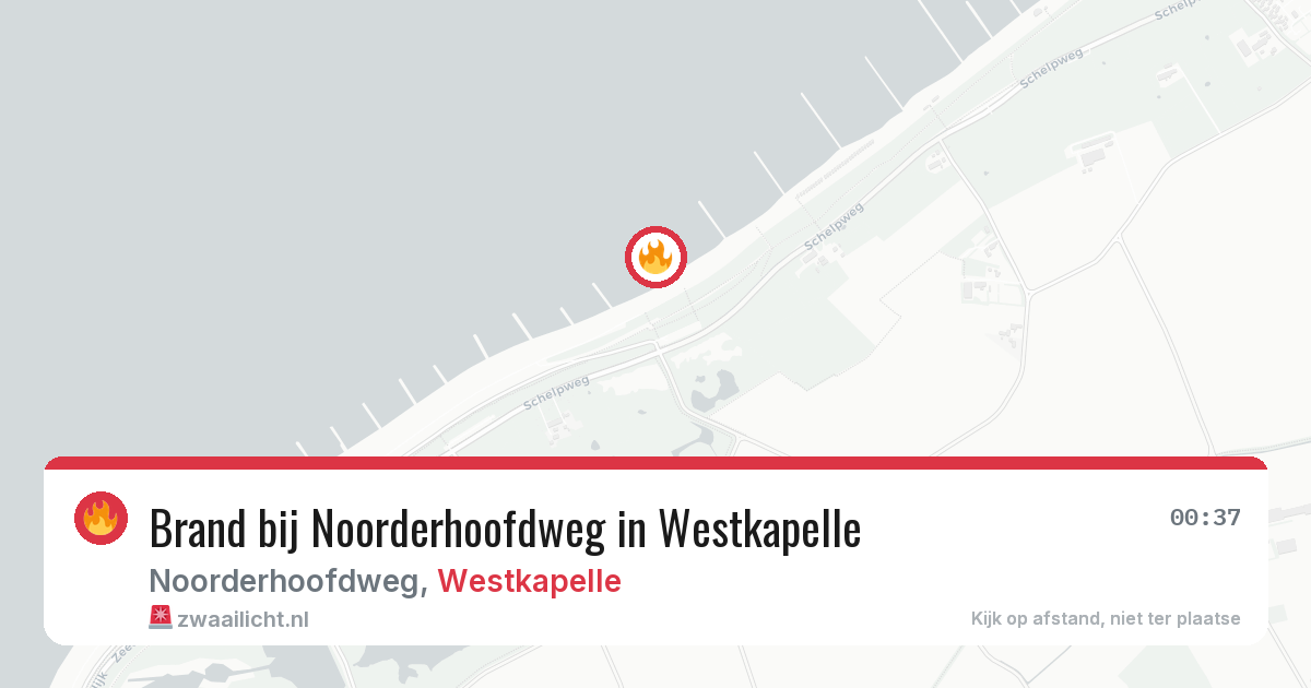 Brand bij Noorderhoofdweg in Westkapelle — 9 mei 2026