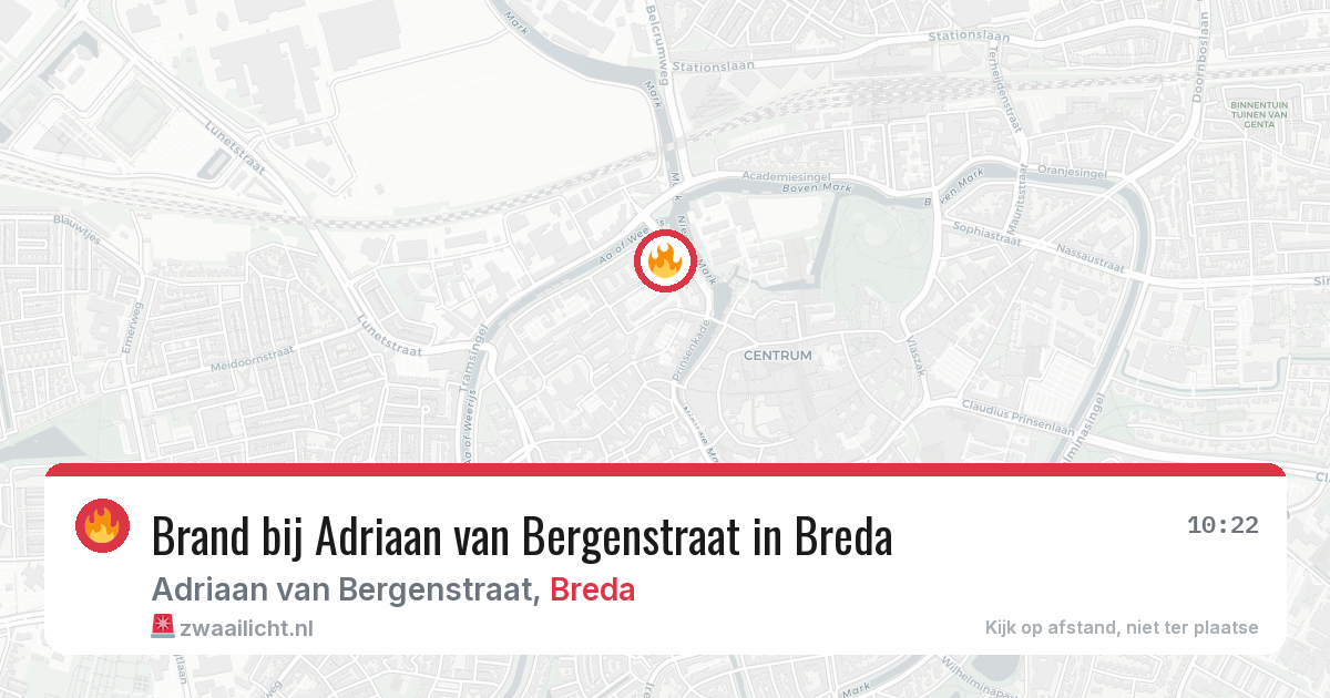 Brand bij Adriaan van Bergenstraat in Breda — 18 mei 2026