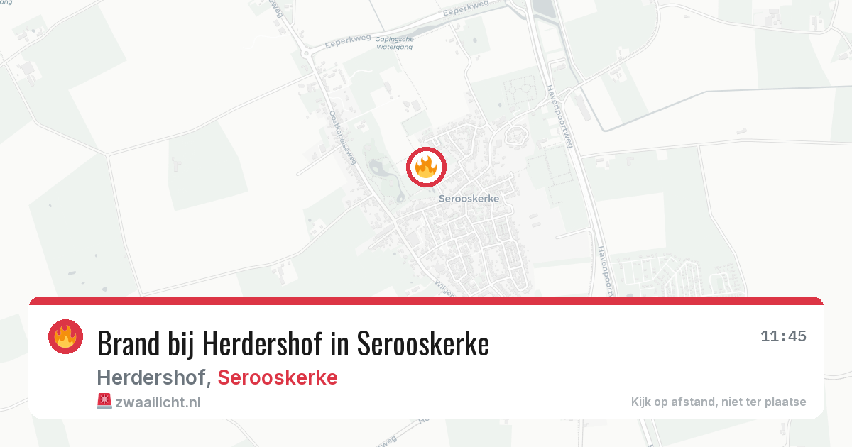 Brand bij Herdershof in Serooskerke — 19 jun 2026