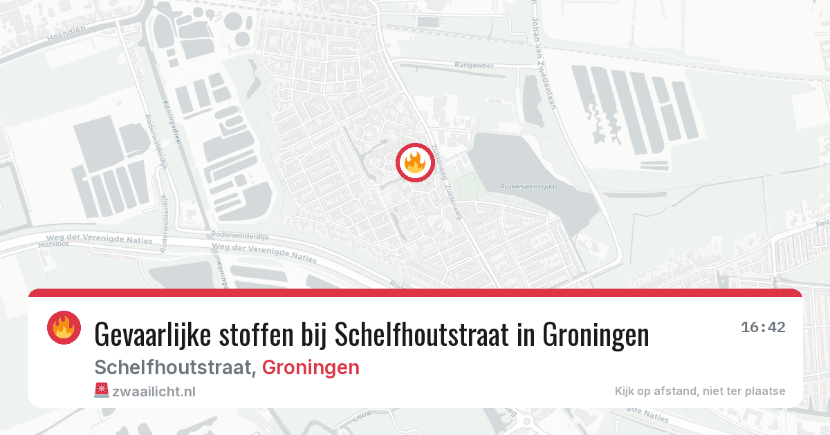 Gevaarlijke stoffen bij Schelfhoutstraat in Groningen — 24 apr 2026