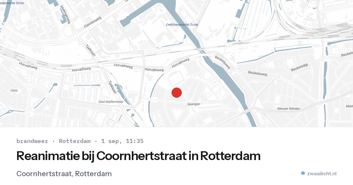 Reanimatie bij Coornhertstraat in Rotterdam — 1 sep 2026