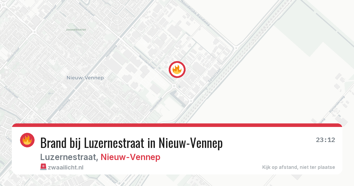 Brand bij Luzernestraat in Nieuw-Vennep — 4 aug 2026