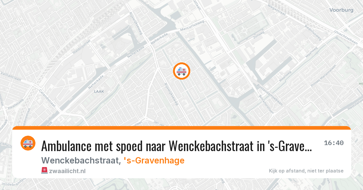 Ambulance met spoed naar Wenckebachstraat in 's-Gravenhage — 4 jun 2026