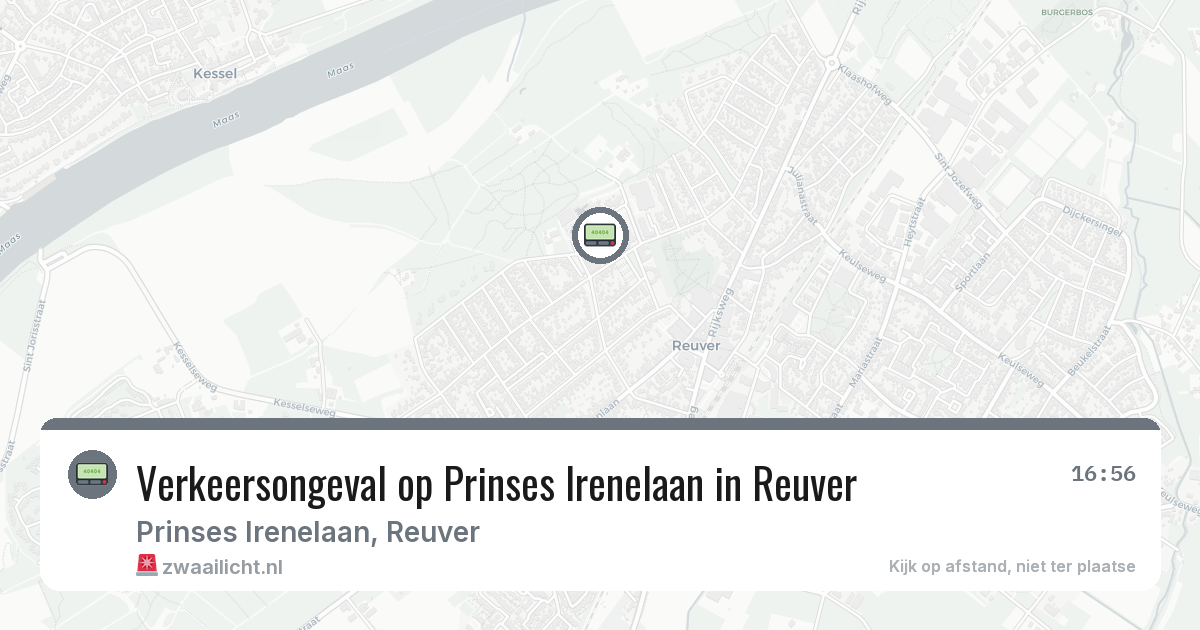 Verkeersongeval op Prinses Irenelaan in Reuver — 31 jul 2026