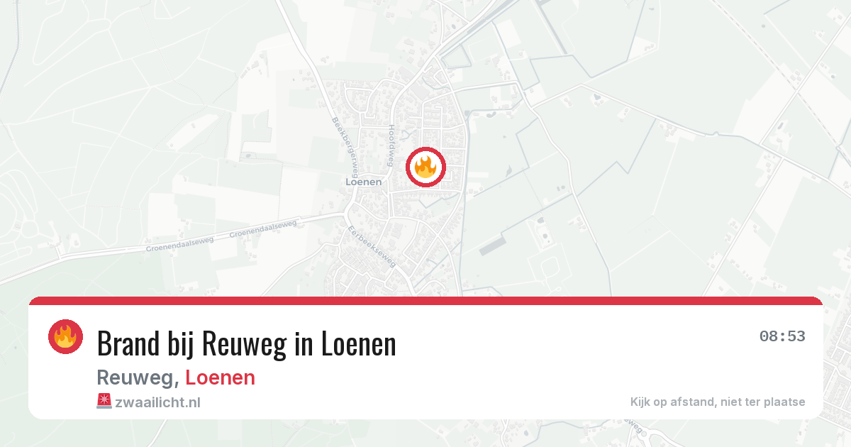Brand bij Reuweg in Loenen — 28 mrt 2026