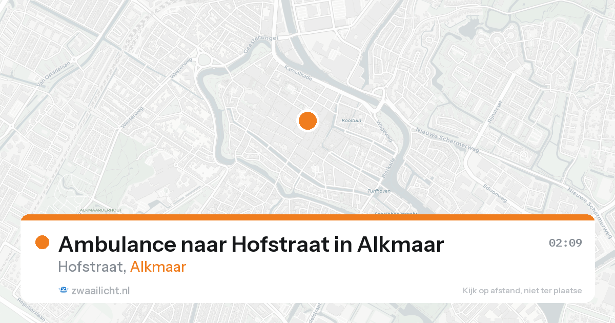 Ambulance naar Hofstraat in Alkmaar — 24 aug 2026
