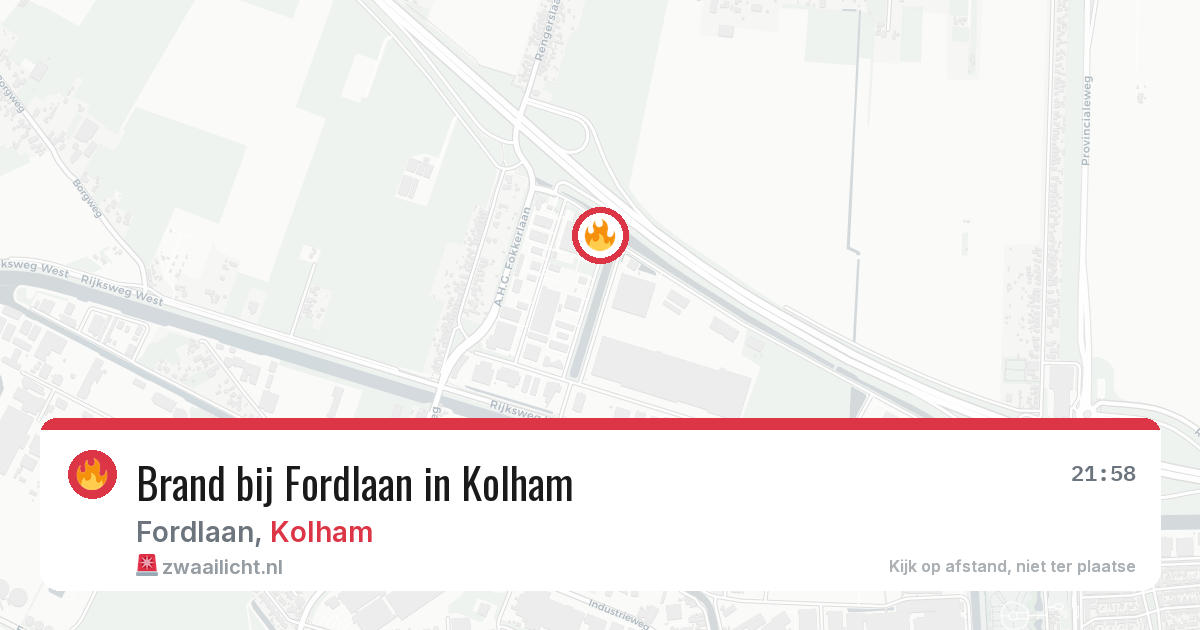 Brand bij Fordlaan in Kolham — 2 aug 2026