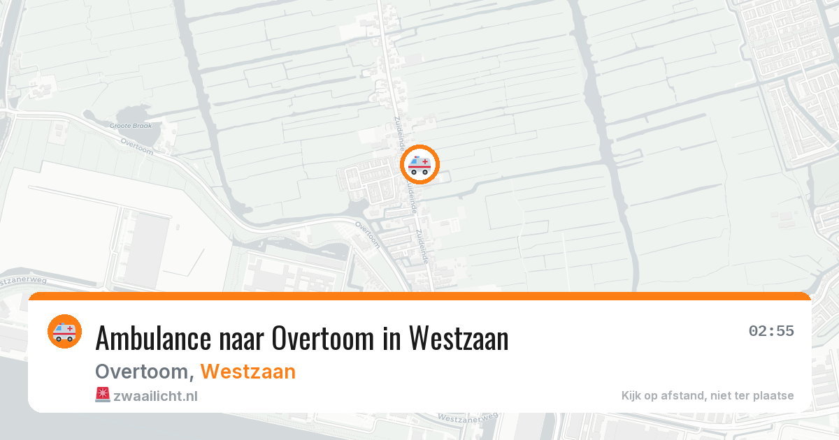 Ambulance naar Overtoom in Westzaan — 27 jul 2026